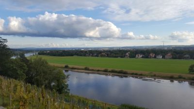 Fernsicht am 15. September in die Saechsische Schweiz